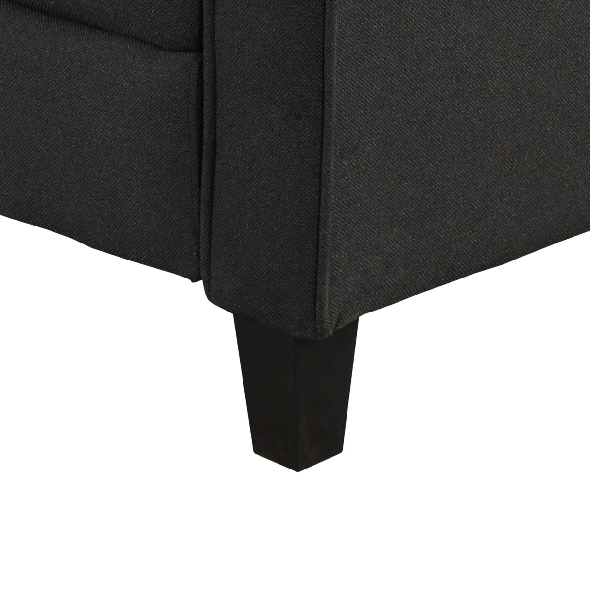 Living Room Furniture Armrest Single chair and Loveseat Sofa (Black) Home Elegance USA