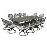 Rectangular 12 - Person 108.07" Long Dining Set with Cushions