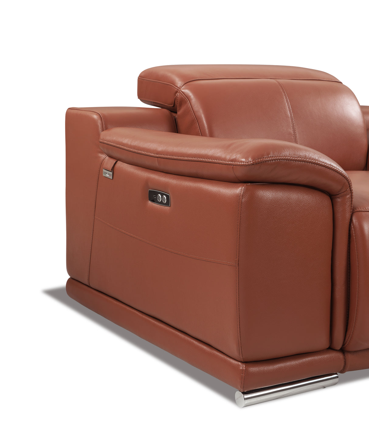 Global United Genuine Italian Leather Power Reclining Loveseat