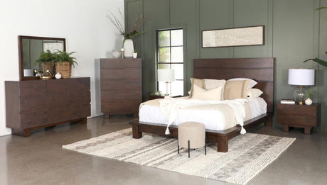 Genevieve - Queen Bed 4 Piece Set - Brown - Home Elegance USA