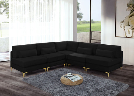 Julia - Modular Sectional - Black - Fabric - Home Elegance USA