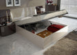 Barcelona Queen Platform With Storage Bed In Glossy Brown - Barcelona-Queenbed | ESF