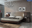 Barcelona Eastern King Platform Bed In Glossy Brown - Barcelona-King | ESF