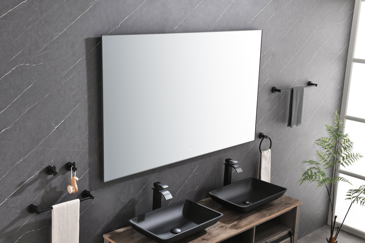 LED Mirror Bathroom Vanity Mirror with Back Light, Wall Mount Anti-Fog Memory Large Adjustable Vanity Mirror