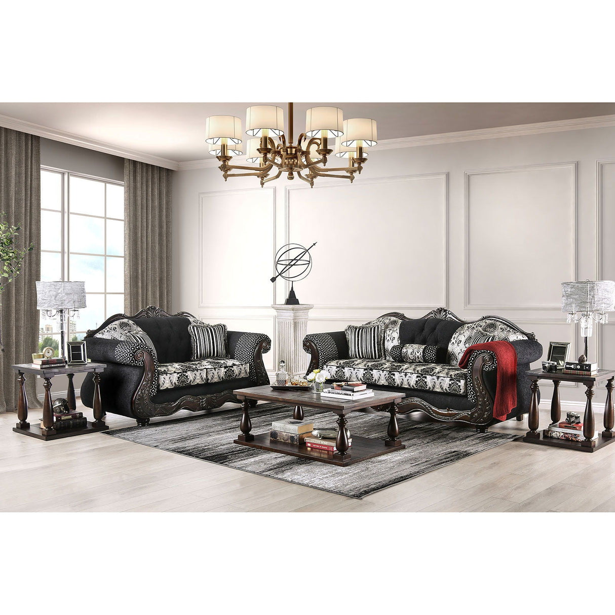 Ronja - Sofa & Loveseat - Black - Home Elegance USA