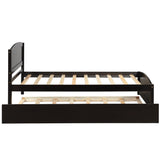 Twin size Platform Bed with Trundle, Espresso - Home Elegance USA