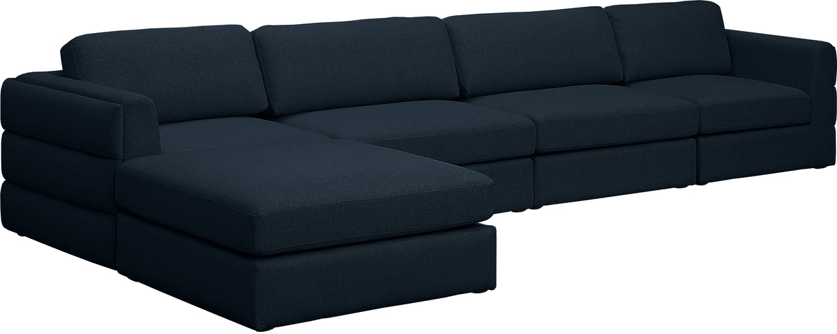 Beckham - Modular Sectional 5 Piece - Navy - Home Elegance USA