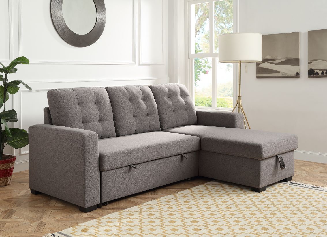 Chambord - Sectional Sofa - Gray Fabric - Home Elegance USA