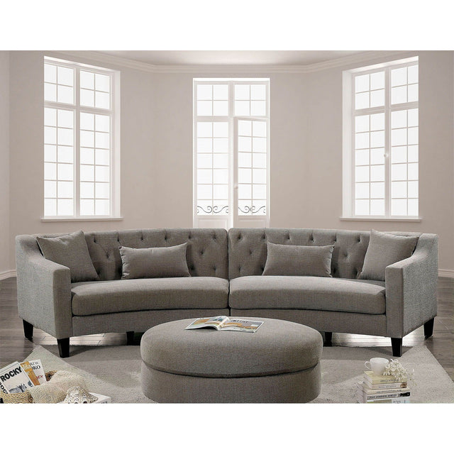 Sarin - Sectional - Warm Gray - Home Elegance USA