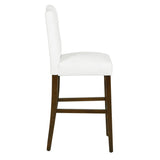 Set of 2 traditional Upholstered high stools, white - Home Elegance USA