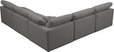 Plush - Cloud 5 Piece Modular Sectional - Grey - Fabric - Home Elegance USA