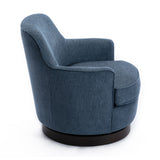 Richfield Cadet Blue Wood Base Swivel Chair - Home Elegance USA