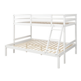 Twin over full bunk bed (White) ( old sku : WF193722AAK ） - Home Elegance USA