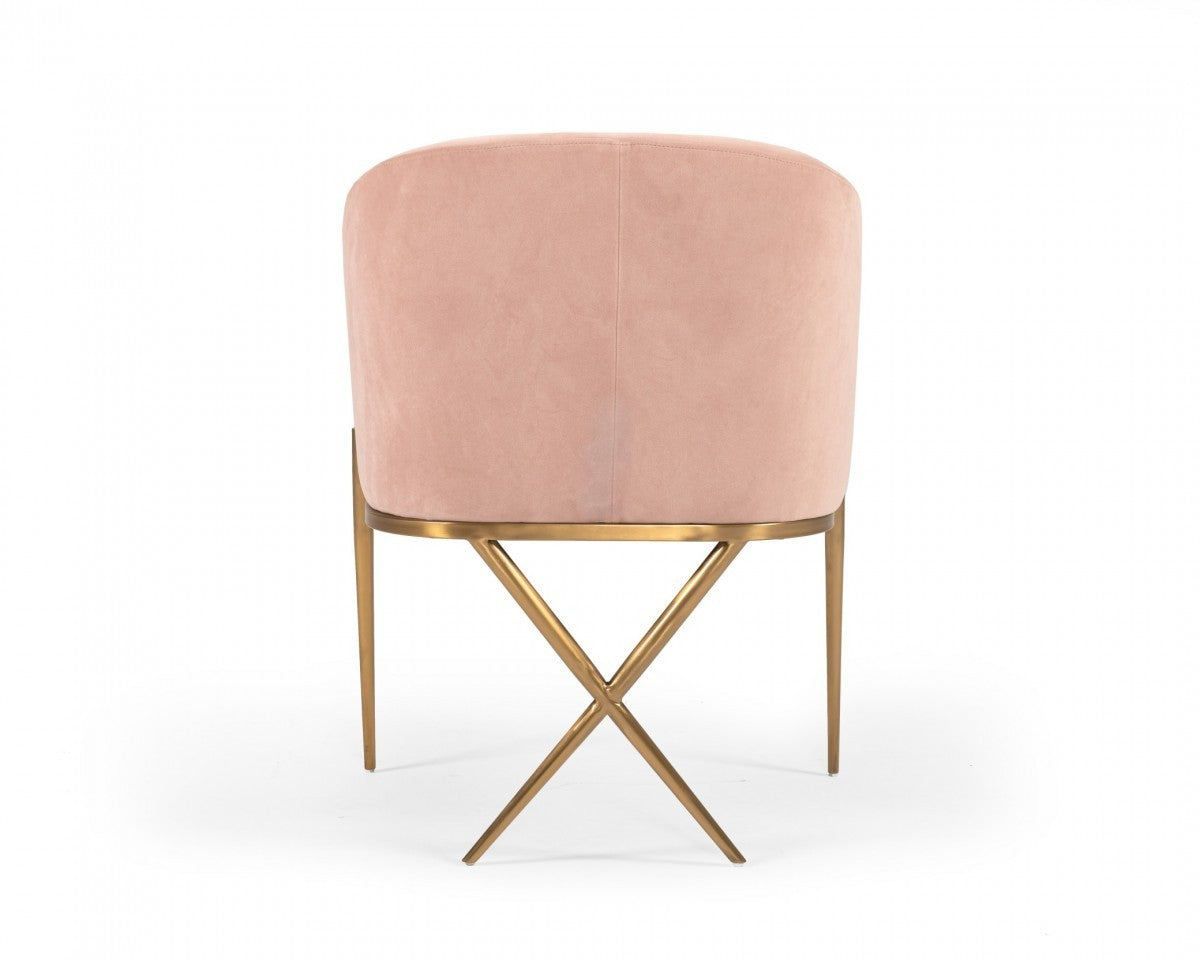 Modrest Mancos Modern Pink Velvet Accent Chair - Home Elegance USA