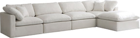 Plush - Cloud Modular Sectional 5 Piece - Cream - Fabric