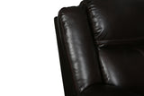 Global United Transitional Leather-Air Reclining Sofa Home Elegance USA