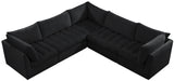 Jacob - Modular Sectional 5 Piece - Black - Fabric - Home Elegance USA