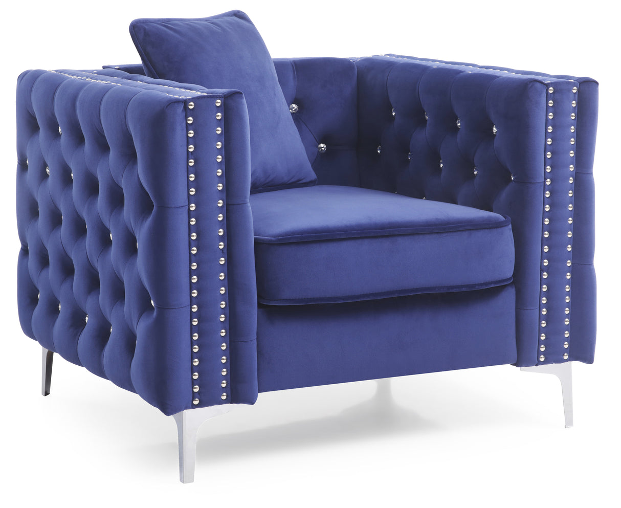 Glory Furniture Paige G829A-C Chair , BLUE - Home Elegance USA