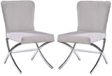 ACME Daire Side Chair (Set-2) in Velvet & Chrome 71182 - Home Elegance USA