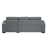 Kabira - Sectional Sofa - Gray Fabric - Home Elegance USA