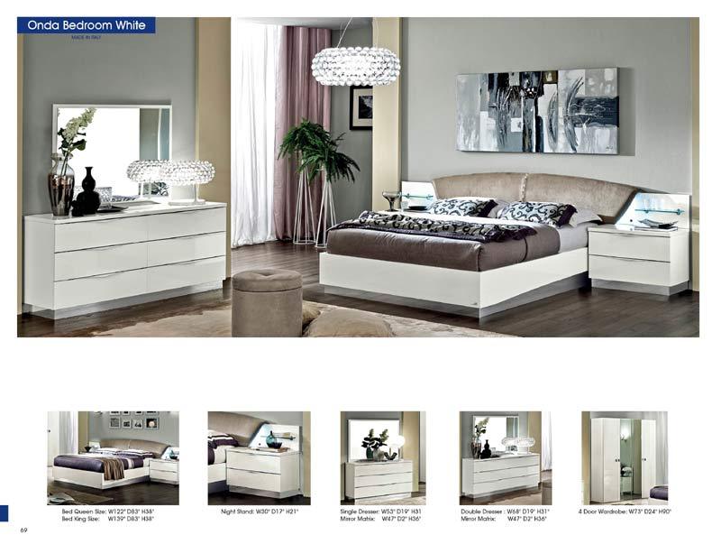 Esf Furniture - Onda 5 Drawer Chest - Ondachestwhite