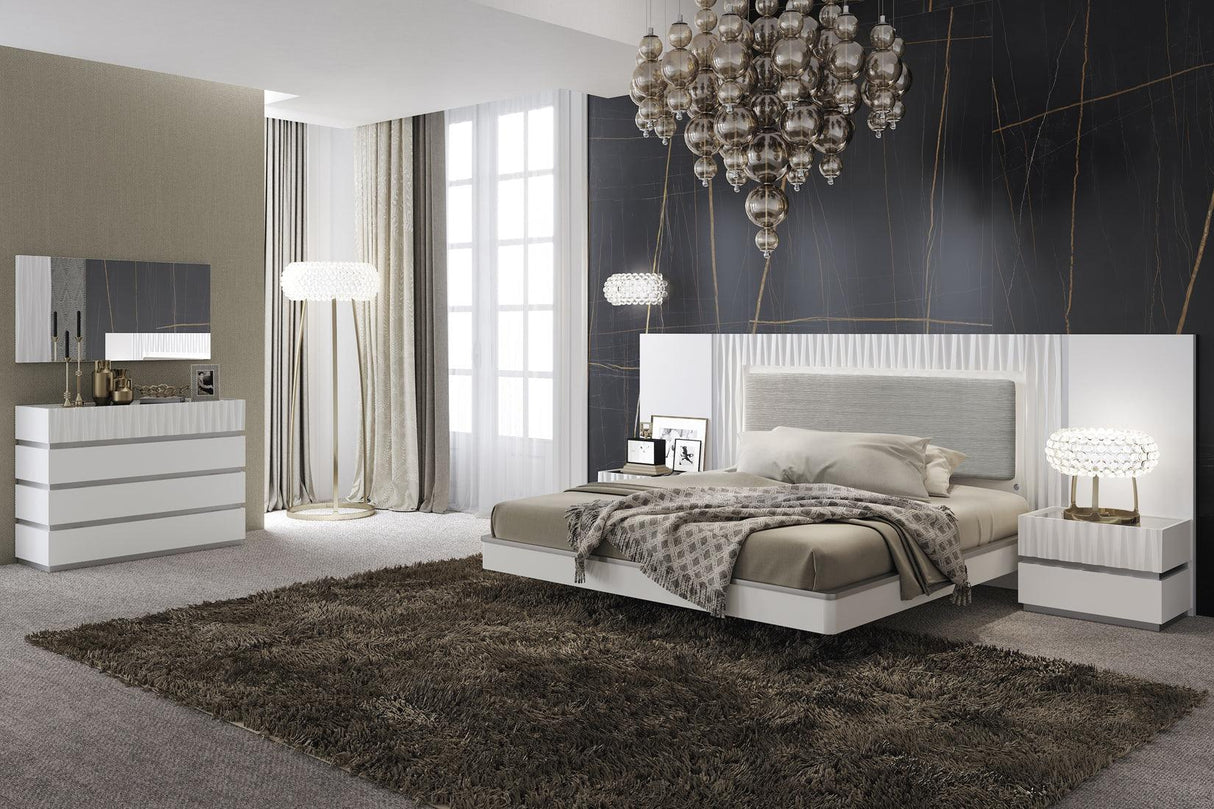 Esf Furniture - Marina 3 Piece Queen Bedroom Set In White  - Marinabedqs-Wh-3Set