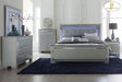 Allura 5 Piece Queen Bedroom Set Silver with LED Lights 1916-1-5 | Homelegance