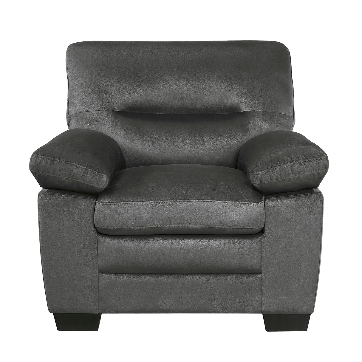 Modern Sleek Design Living Room Furniture 1pc Chair Dark Gray Fabric Upholstered Comfortable Plush Seating - Home Elegance USA