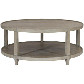 Albion 45-Inch Round Cocktail Table Pewter Oak – Bernhardt