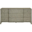 Albion Dresser Pewter Oak 9-Drawer Breakfront Traditional Storage | Bernhardt