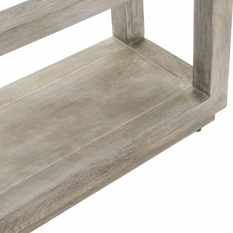 Albion Etagere in Knotty White Oak & Pewter Finish | Bernhardt | Casual Chic Design