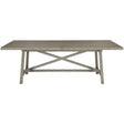 Albion Modern Farmhouse Rectangular Extendable Oak Dining Table Pewter Finish | Bernhardt