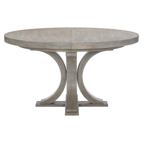 Albion Modern Farmhouse Round Extendable Oak Dining Table Pewter Finish | Bernhardt