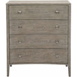 Albion Rustic Modern Tall Drawer Chest Pewter Finish with Curved Front | Bernhardt