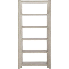 Arlyn Etagere with Oval Shaped Legs & Flaxen Oak Finish | Bernhardt Interiors | Modern Rustic Design