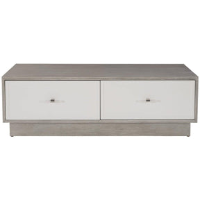 Avenue 49-Inch Cocktail Table Greige Oak & White Lacquer – Bernhardt