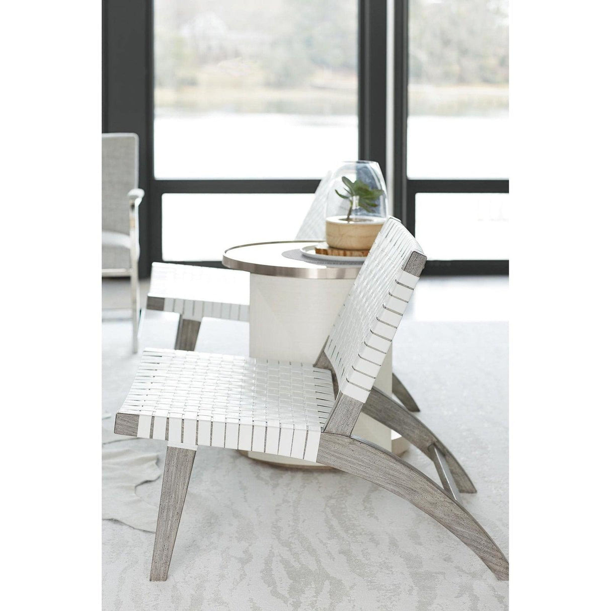 Bernhardt Axiom Chairside Table 125 - Home Elegance USA