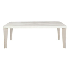 Axiom Transitional Extendable Rectangular Dining Table Linear White & Gray | Bernhardt