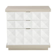 Axiom Nightstand 33.63-Inch Linear Gray & White Linen Finish | Bernhardt