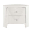 Axiom Nightstand 36-Inch Linear White with Acrylic Hardware | Bernhardt