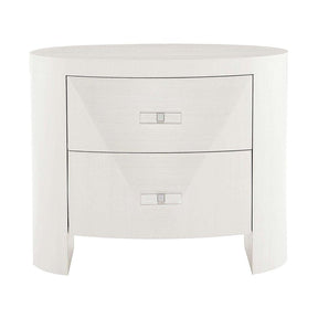Axiom Nightstand 36-Inch Linear White with Acrylic Hardware | Bernhardt