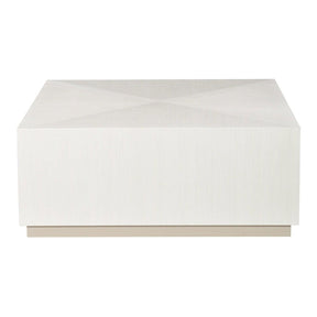 Axiom Square Cocktail Table Linear White & Gray Veneer – Bernhardt