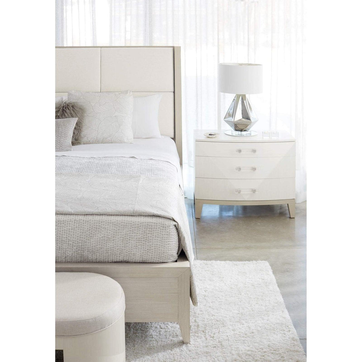 Bernhardt Axiom Upholstered Panel Bed 66" - Home Elegance USA