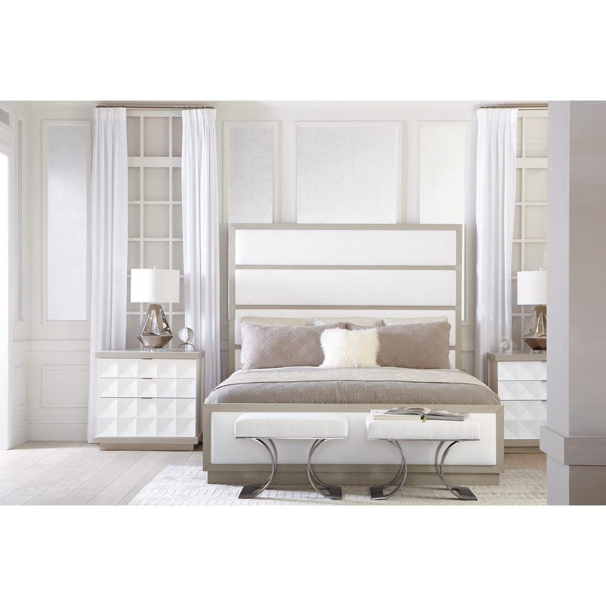 Bernhardt Axiom Upholstered Panel Bed 72" - Home Elegance USA