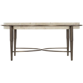 Barclay Cocktail Table White Travertine Round Top – Bernhardt