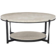 Berkshire 43-Inch Round Cocktail Table Laminated Stone & Steel – Bernhardt