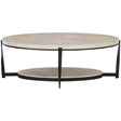 Berkshire Cocktail Table in Oval Stone & Twisted Steel – Bernhardt