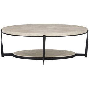 Berkshire Cocktail Table in Oval Stone & Twisted Steel – Bernhardt