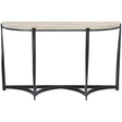 Berkshire Console Table Laminated Stone & Antique Pewter Steel | Bernhardt