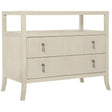 East Hampton Nightstand Cerused Linen with Aged Silver Hardware | Bernhardt